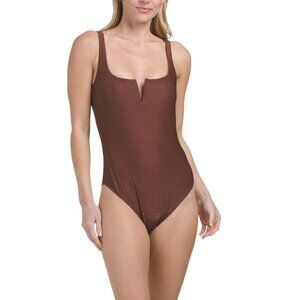 GOTTEX LUMA bronze Square Neck Tank One-piece Swimsuit